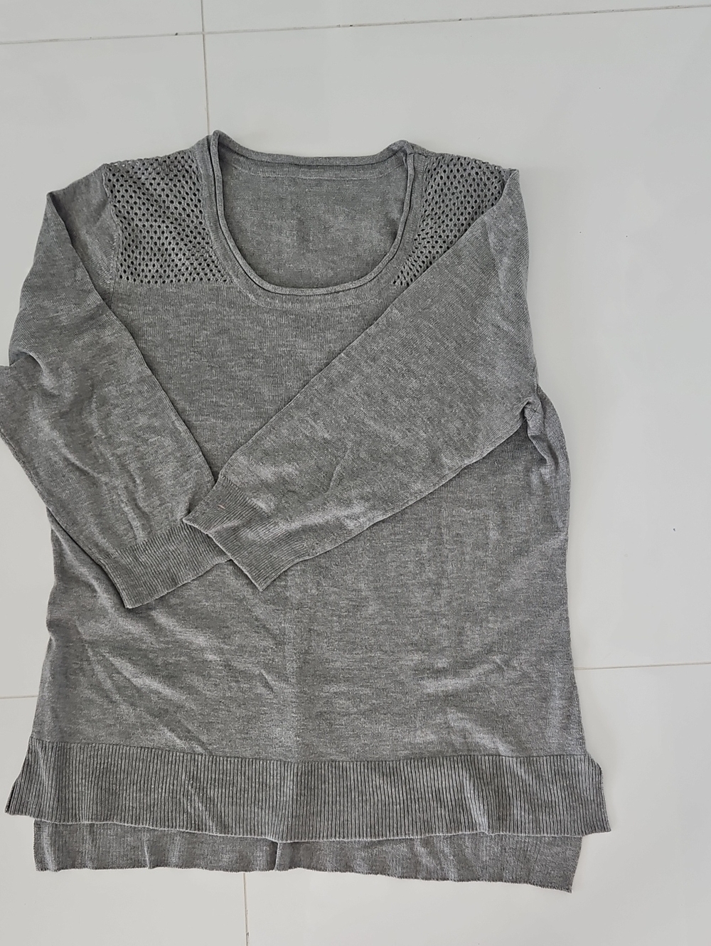 Grey Women's Lightweight Knit Sweater